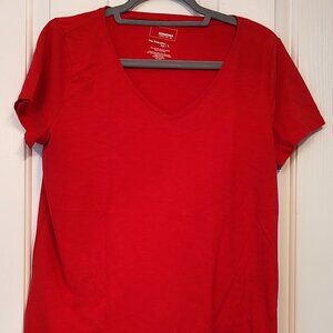 Women's Sonoma by Kohl's Large Red Short Sleeve Tshirt